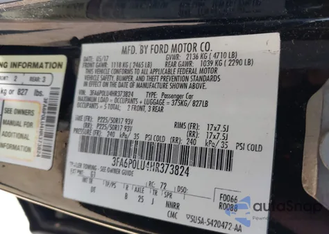 2017 Ford Fusion Hybrid Se from USA, damaged, VIN 3FA6P0LU4HR373824